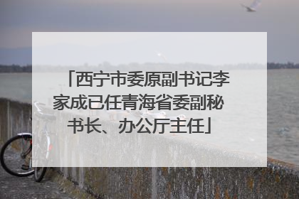 西宁市委原副书记李家成已任青海省委副秘书长、办公厅主任