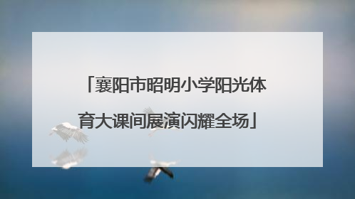 襄阳市昭明小学阳光体育大课间展演闪耀全场