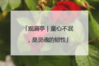 观澜亭｜童心不泯，是灵魂的韧性