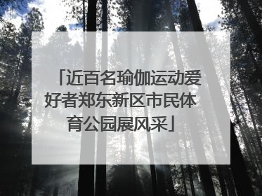 近百名瑜伽运动爱好者郑东新区市民体育公园展风采