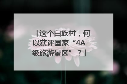 这个白族村，何以获评国家“4A级旅游景区”？