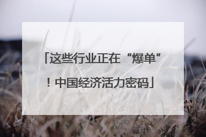 这些行业正在“爆单”！中国经济活力密码