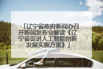 辽宁省政府新闻办召开新闻发布会解读《辽宁省促进人工智能创新发展实施方案》