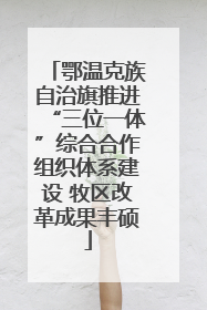 鄂温克族自治旗推进“三位一体”综合合作组织体系建设 牧区改革成果丰硕