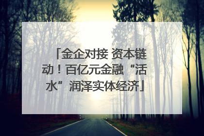 金企对接 资本链动！百亿元金融“活水”润泽实体经济