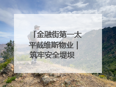 金融街第一太平戴维斯物业｜筑牢安全堤坝 守护美好家园