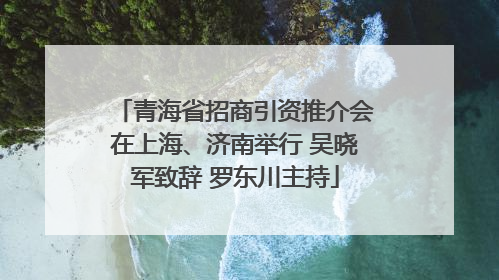青海省招商引资推介会在上海、济南举行 吴晓军致辞 罗东川主持
