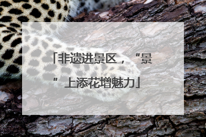非遗进景区，“景”上添花增魅力