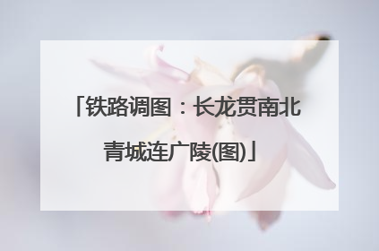 铁路调图：长龙贯南北 青城连广陵(图)