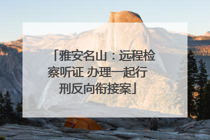 雅安名山：远程检察听证 办理一起行刑反向衔接案