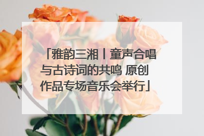 雅韵三湘丨童声合唱与古诗词的共鸣 原创作品专场音乐会举行