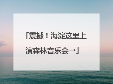 震撼！海淀这里上演森林音乐会→