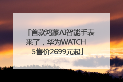 首款鸿蒙AI智能手表来了，华为WATCH 5售价2699元起