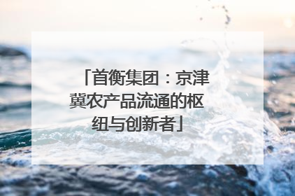 首衡集团：京津冀农产品流通的枢纽与创新者