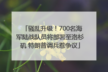 骚乱升级！700名海军陆战队员将部署至洛杉矶 特朗普调兵惹争议