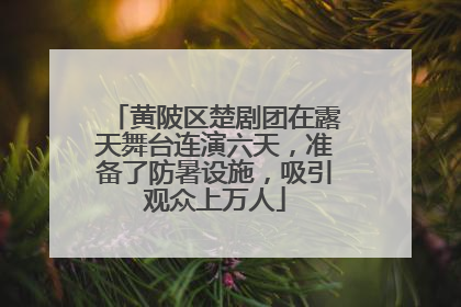 黄陂区楚剧团在露天舞台连演六天，准备了防暑设施，吸引观众上万人