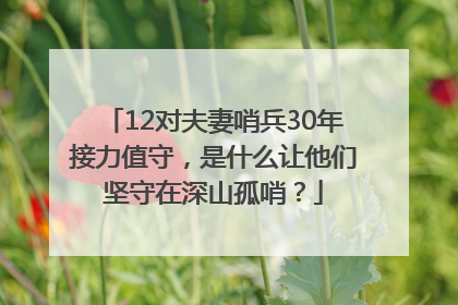 12对夫妻哨兵30年接力值守，是什么让他们坚守在深山孤哨？