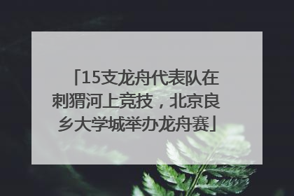 15支龙舟代表队在刺猬河上竞技，北京良乡大学城举办龙舟赛