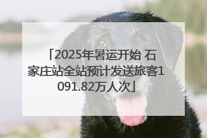 2025年暑运开始 石家庄站全站预计发送旅客1091.82万人次