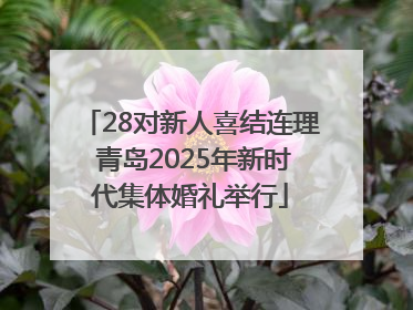 28对新人喜结连理 青岛2025年新时代集体婚礼举行
