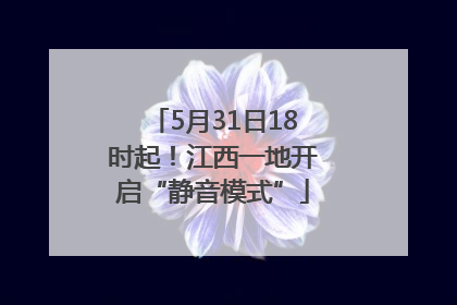 5月31日18时起！江西一地开启“静音模式”